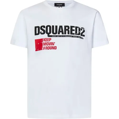 Cool Fit Printed T-Shirt , male, Sizes: L, S, XL - Dsquared2 - Modalova