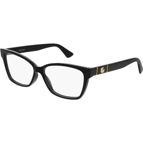 Schwarze Brillengestelle , unisex, Größe: 55 MM - Gucci - Modalova