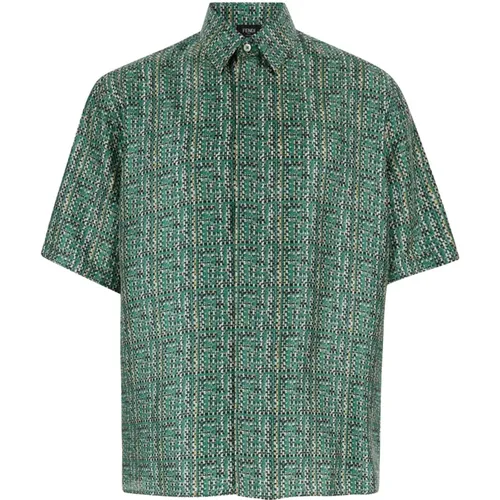 Shirts Green , male, Sizes: L, M - Fendi - Modalova