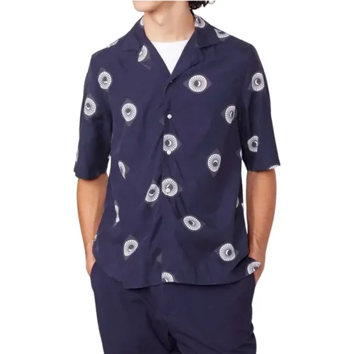 Short Sleeve Polka Dot Shirt , male, Sizes: M, L - Officine Générale - Modalova
