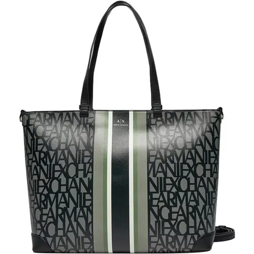 Schwarze Shopper-Tasche für Frauen - Armani Exchange - Modalova