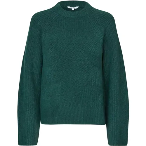 Grüner Knitty Strickpullover , Damen, Größe: S - MbyM - Modalova