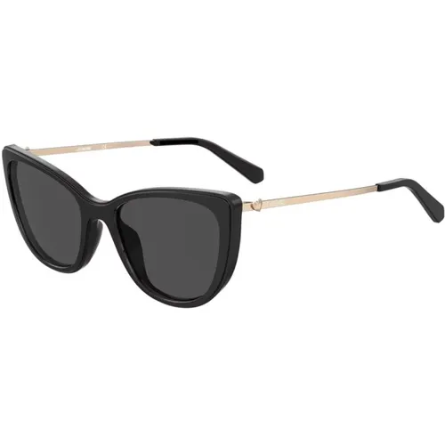 Sunglasses with Grey Lenses , female, Sizes: 54 MM - Love Moschino - Modalova