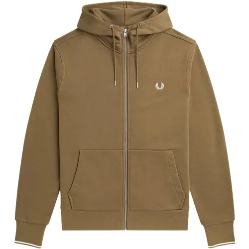 Zip-Up Sweatshirt , male, Sizes: M - Fred Perry - Modalova