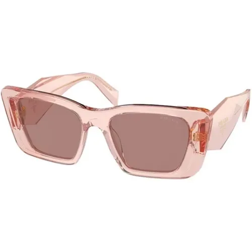 Orange Light Brown Sunglasses Model , female, Sizes: 51 MM - Prada - Modalova