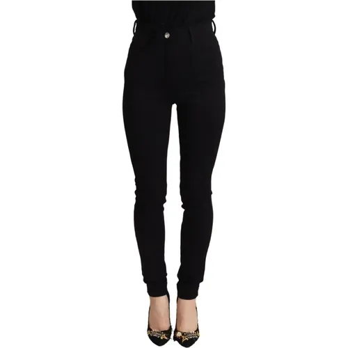 High Waist Skinny Pants , female, Sizes: XS - Dolce & Gabbana - Modalova