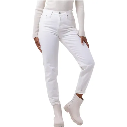 Weiße Mom Jeans , Damen, Größe: W26 - Calvin Klein - Modalova