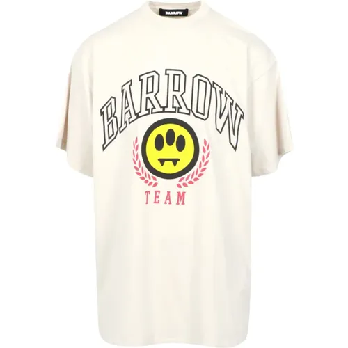 Oversize Baumwoll T-shirts und Polos , Herren, Größe: L - BARROW - Modalova