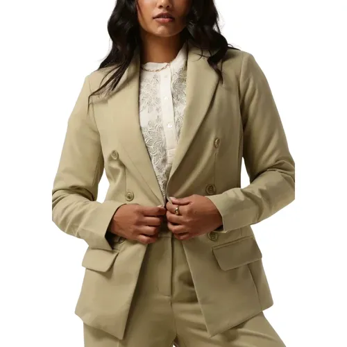 Grüner Fitted Soft Foam Blazer , Damen, Größe: XS - Summum Woman - Modalova