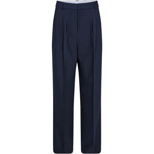 Stylish Volacc Pleat Pant Navy , female, Sizes: M, XL, L - Co'Couture - Modalova