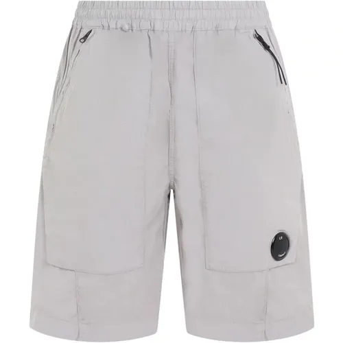 Grey Rip-stop Cotton Shorts , male, Sizes: L, M, S - C.P. Company - Modalova
