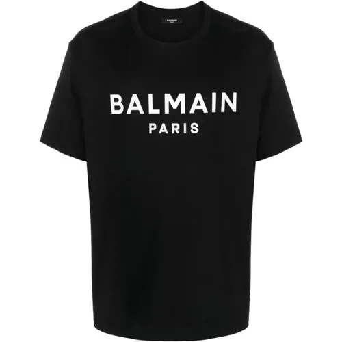 Klassisches Noir Blanc T-Shirt,Klassisches T-Shirt - Balmain - Modalova