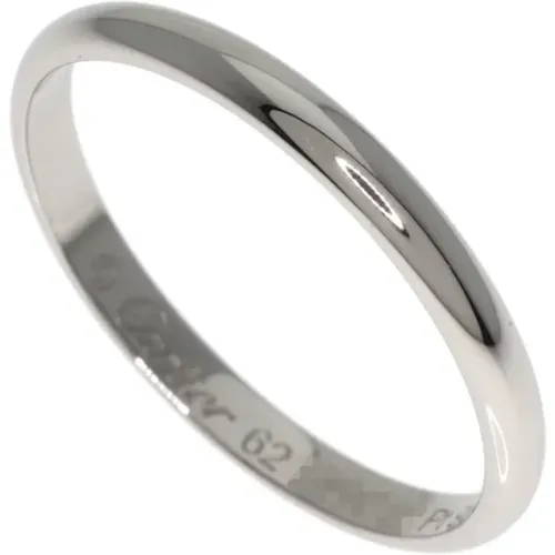 Pre-owned Platinum rings , female, Sizes: ONE SIZE - Cartier Vintage - Modalova