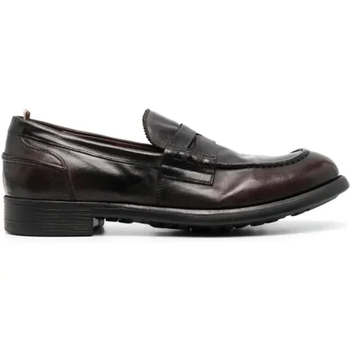 Leder Loafers Chronicle Stil , Herren, Größe: 41 1/2 EU - Officine Creative - Modalova