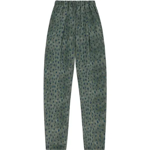 Silk Ciro Print Pleated Pants , female, Sizes: M, 2XL, XS, S, L, XL - Cortana - Modalova