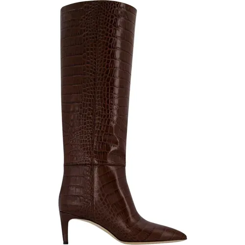 Stiletto 60 Boots - Leather - Chocolate , female, Sizes: 3 UK - Paris Texas - Modalova