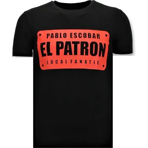 Cooles T-Shirt Männer - Pablo Escobar El Patron , Herren, Größe: 2XL - Local Fanatic - Modalova