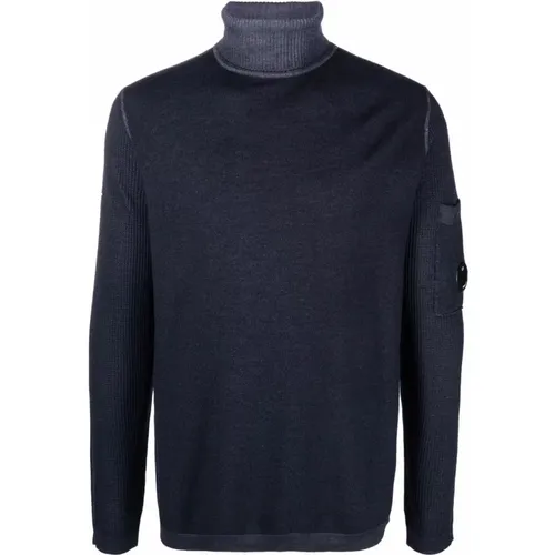 Lens Logo Turtleneck Sweater , male, Sizes: L, XL - C.P. Company - Modalova