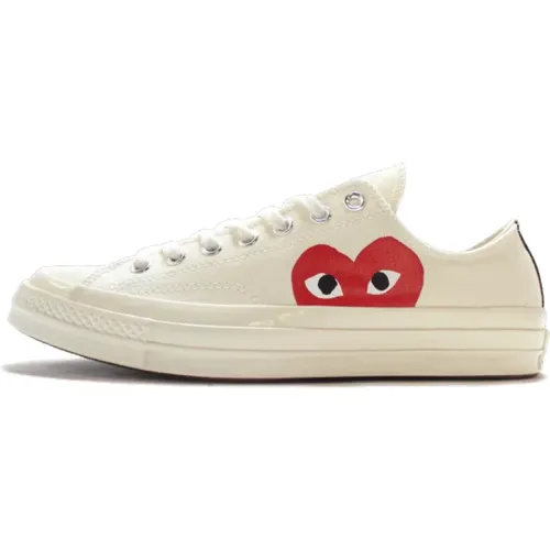 Chuck Taylor All-Star 70s Ox Comme des Garçons Play Weiß , Herren, Größe: 35 EU - Converse - Modalova