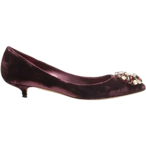 Pre-owned Velvet heels , female, Sizes: 3 1/2 UK - Dolce & Gabbana Pre-owned - Modalova