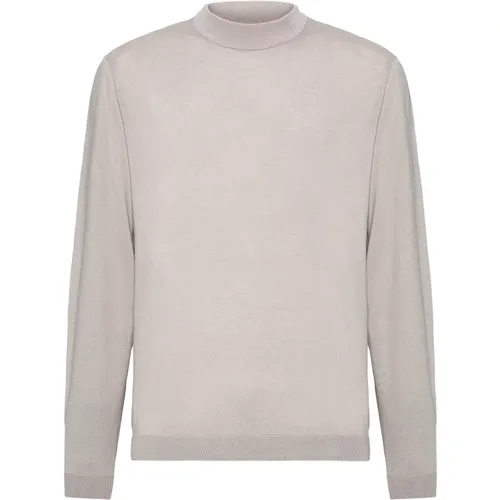 Mock Polo Neck Jumper aus superfeiner Merinowolle , Herren, Größe: M - Boggi Milano - Modalova