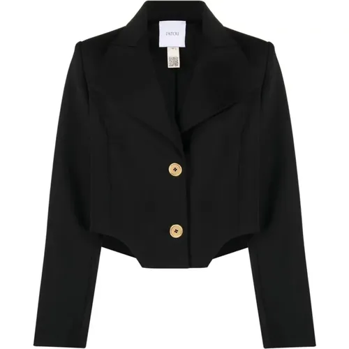 Wool Twill Jacket with Violin Cut-outs , female, Sizes: M - Patou - Modalova