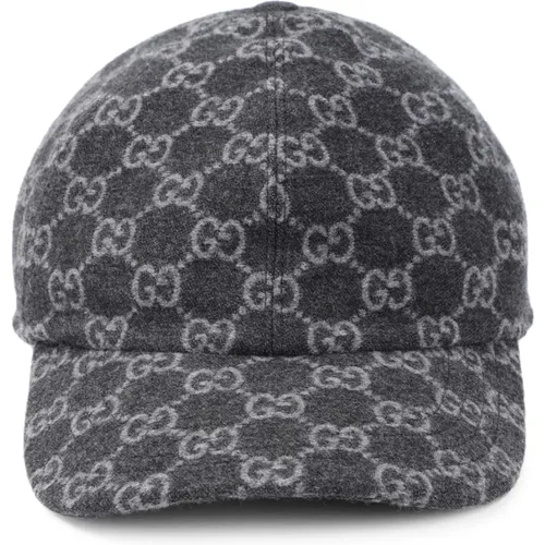 Grey Wool Hat Stylish Accessory , male, Sizes: L - Gucci - Modalova