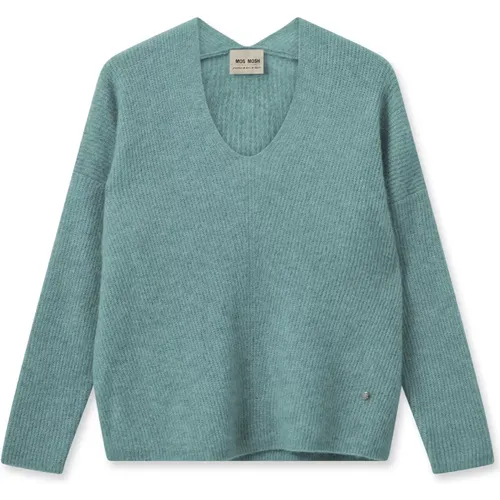 Soft and Cozy V-Neck Knit Sweater , female, Sizes: XS, S, XL, L, M - MOS MOSH - Modalova