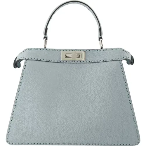 Graue Leder Peekaboo Tasche Fendi - Fendi - Modalova