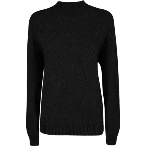 Bestickter Rundhalsausschnitt Pullover , Damen, Größe: XL - YES ZEE - Modalova