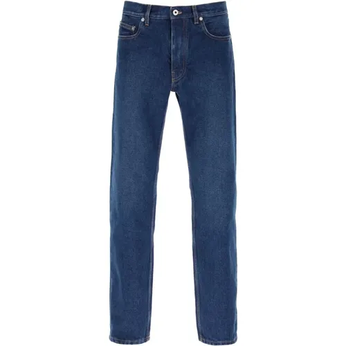 Dunkelblaue Jeans mit Regular Fit , Herren, Größe: W30 - Off White - Modalova