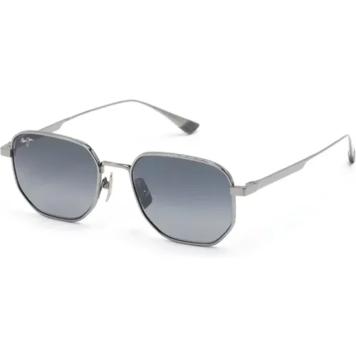 Shiny Light Ruthenium Sunglasses , unisex, Sizes: 52 MM - Maui Jim - Modalova