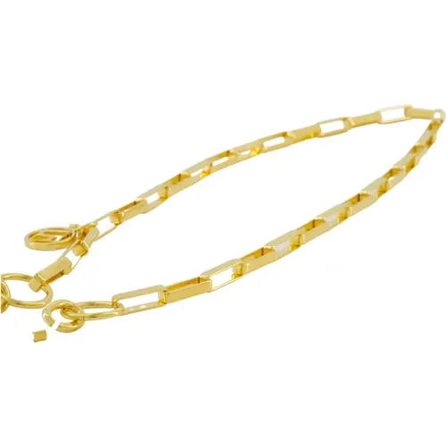 Gold Metal Rectangle Chain , unisex, Sizes: ONE SIZE - Linda Farrow - Modalova