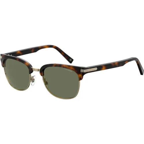 Dark Havana/Green Sunglasses PLD 2076/S , male, Sizes: 53 MM - Polaroid - Modalova