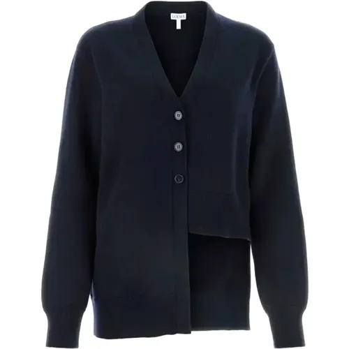 Asymmetric Cashmere Cardigan , female, Sizes: S, M, XS - Loewe - Modalova