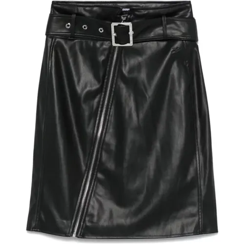 Hohe Taille Biker Bleistiftrock , Damen, Größe: 2XS - Karl Lagerfeld - Modalova