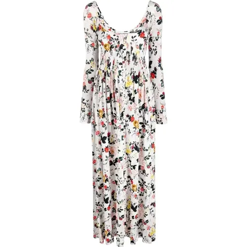 Rose Print Maxi Dress , female, Sizes: S, M, XS - Paco Rabanne - Modalova