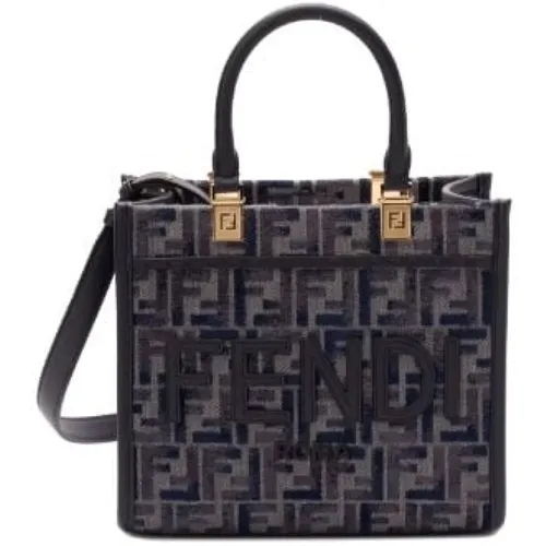 Blue Velvet Sunshine Stylish Bag , female, Sizes: ONE SIZE - Fendi - Modalova