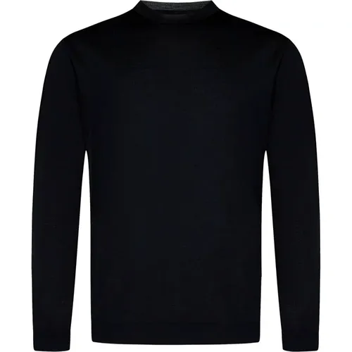 Merino Wool Crew Neck Sweater , male, Sizes: M, 4XL, XL, 2XL, 3XL - Low Brand - Modalova