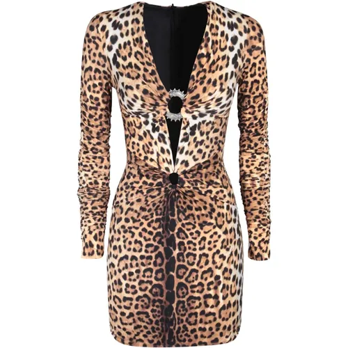 Multi Aw23 Dress for Women , female, Sizes: M, S - Roberto Cavalli - Modalova