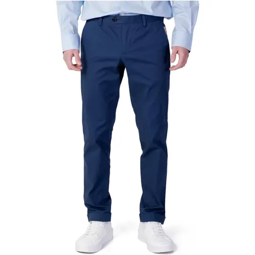 Blaue Baumwoll-Zip-Hose Frühling/Sommer , Herren, Größe: 2XL - Alviero Martini 1a Classe - Modalova