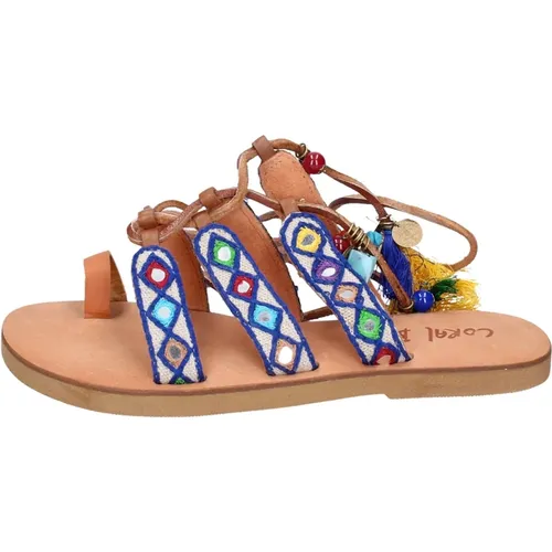 Damen Textilsandalen , Damen, Größe: 38 EU - Coral Blue - Modalova