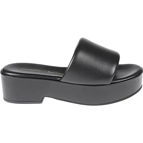 Leather Platform Mules , female, Sizes: 8 UK - Liviana Conti - Modalova