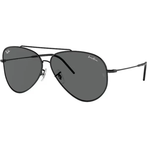 Aviator Reverse Sonnenbrille Schwarz Dunkelgrau , unisex, Größe: 59 MM - Ray-Ban - Modalova
