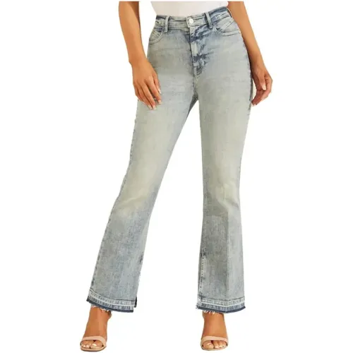 Hoch taillierte Flared Denim Jeans - Guess - Modalova