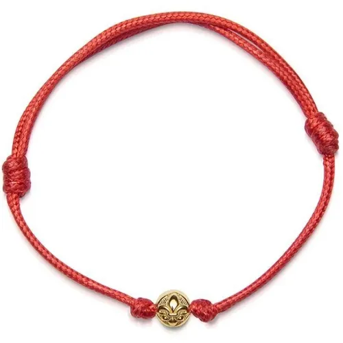 String Bracelet with Gold , male, Sizes: ONE SIZE - Nialaya - Modalova