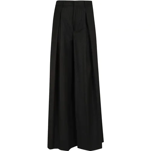 Schwarze Oversize Fit Hose , Damen, Größe: S - Andamane - Modalova