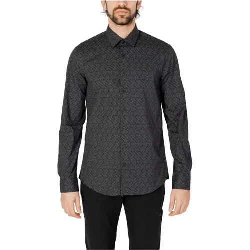 Schwarzes Langarmhemd für Männer - Calvin Klein - Modalova