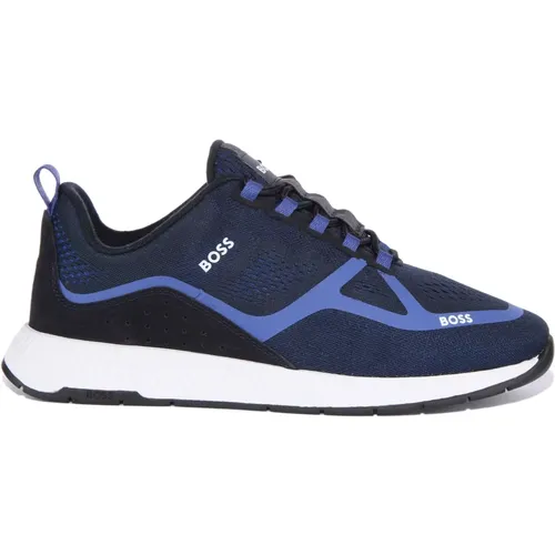 Sporty Navy Runner with EVA Sole , male, Sizes: 11 UK - Boss - Modalova