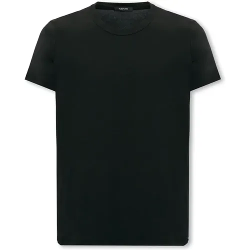 Baumwoll T-Shirt , Herren, Größe: 2XL - Tom Ford - Modalova